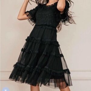 JessaKae Black Floral Lace Dress Size L